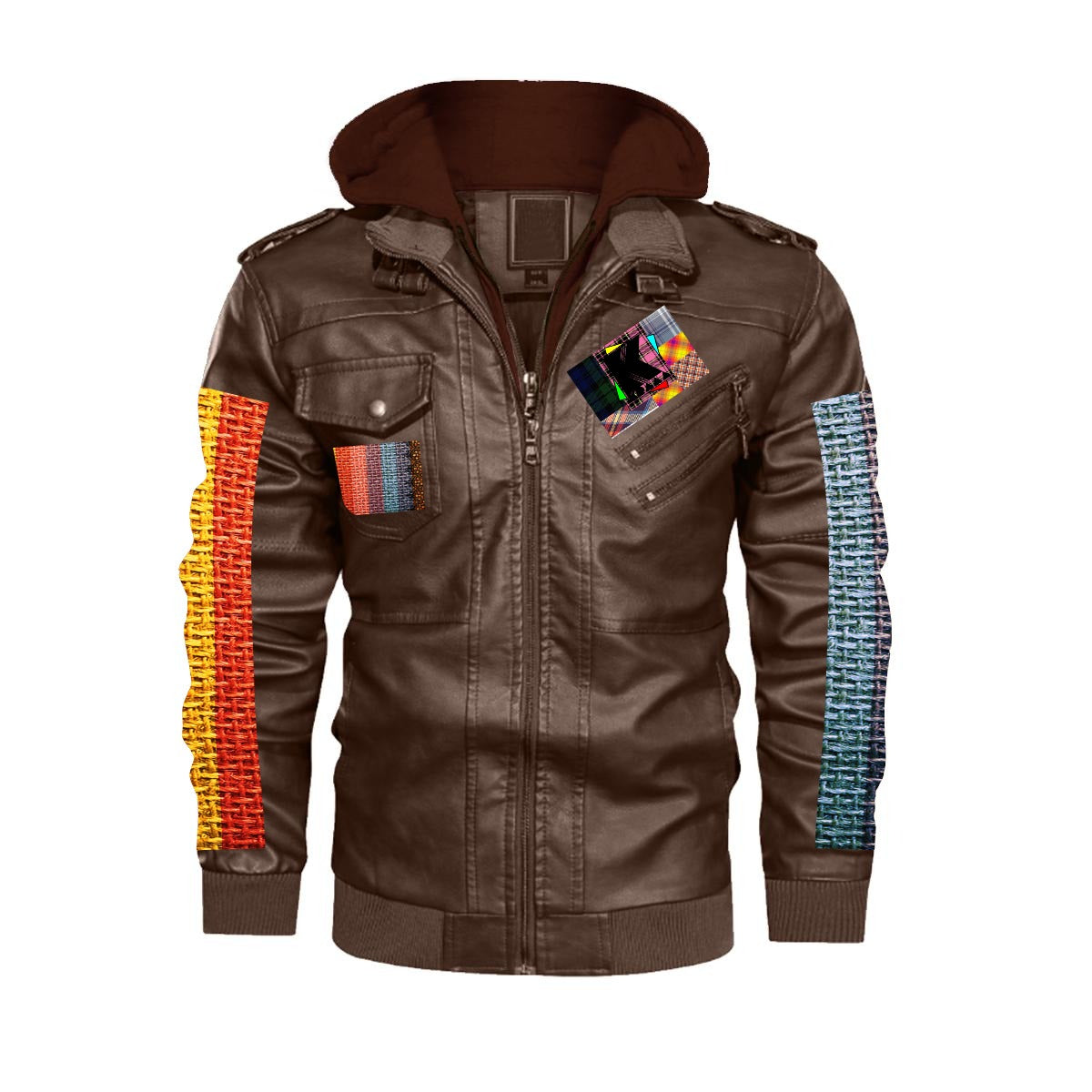 Men's Zip Leather Jacket |DTF