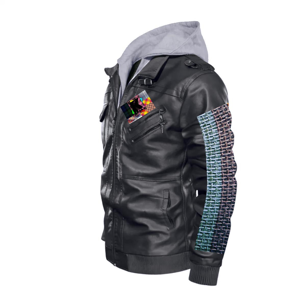 Men's Zip Leather Jacket |DTF