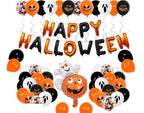 Halloween Party Balloon Kit – Complete Spooky Decoration Set (Black & Orange Theme)