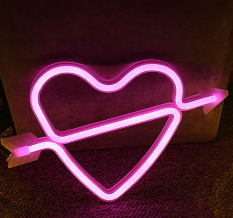 LED Neon Wall Light – USB & Battery Powered for Modern Ambiance