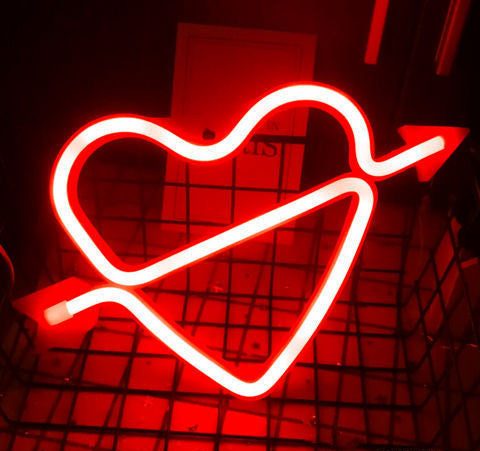 LED Neon Wall Light – USB & Battery Powered for Modern Ambiance