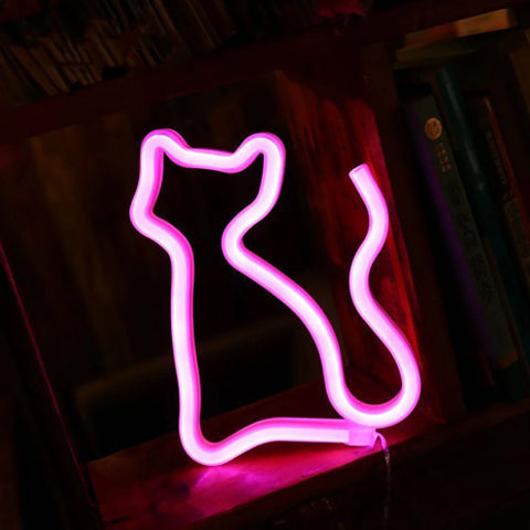 LED Neon Wall Light – USB & Battery Powered for Modern Ambiance