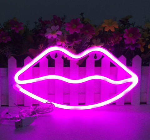 LED Neon Wall Light – USB & Battery Powered for Modern Ambiance
