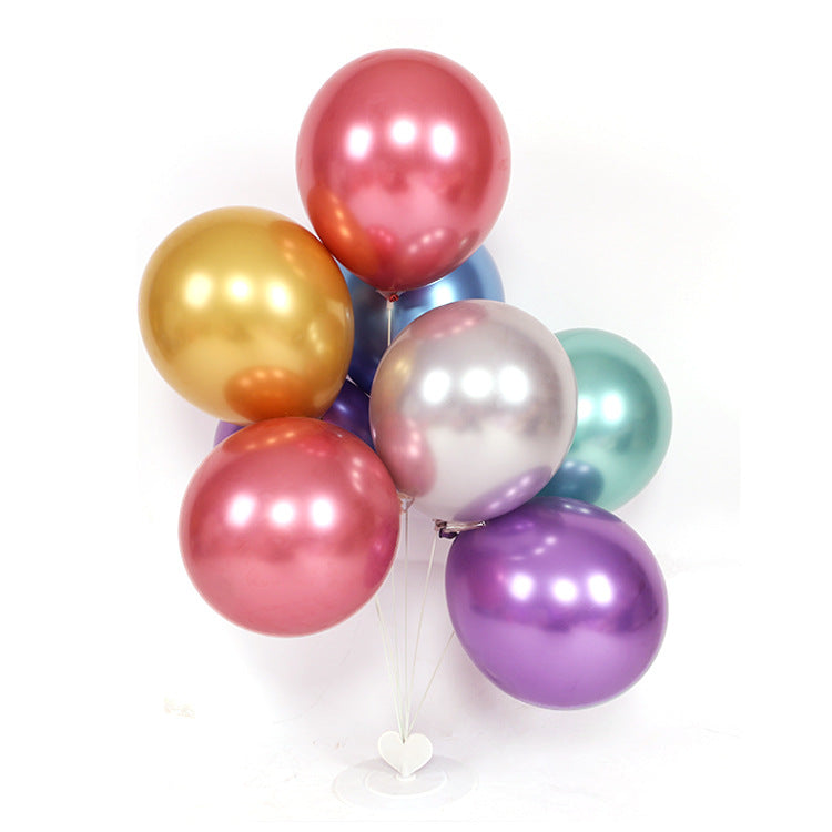 Chrome Metallic Latex Balloons – Wedding & Birthday Party Decoration Set