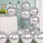 Chrome Metallic Latex Balloons – Wedding & Birthday Party Decoration Set