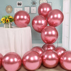 Chrome Metallic Latex Balloons – Wedding & Birthday Party Decoration Set