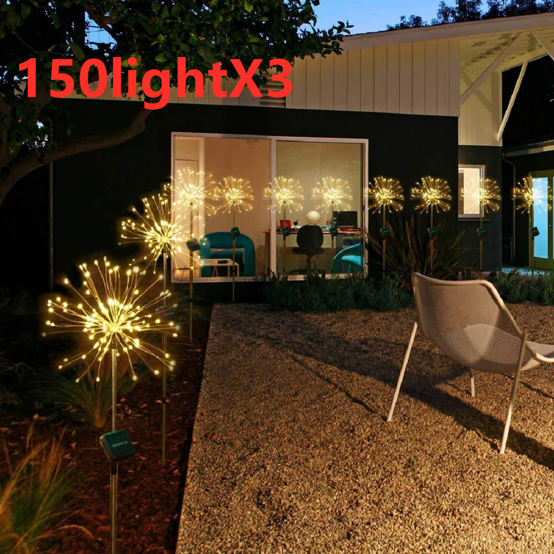Solar Firework LED Lights – Waterproof Outdoor Garden & Party Decoration