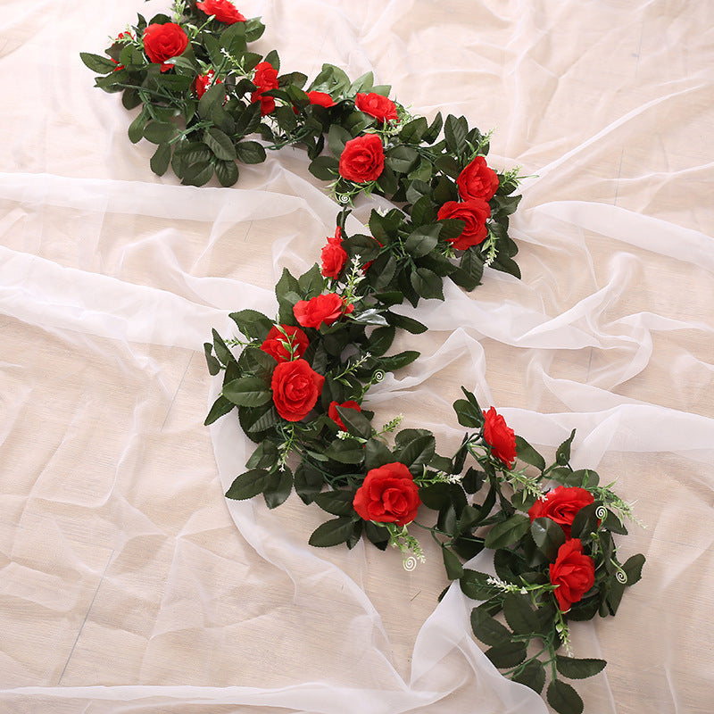 Champagne Floral Vine Garland – Elegant Fake Flower Decoration for Wedding & Party Decor