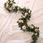 Champagne Floral Vine Garland – Elegant Fake Flower Decoration for Wedding & Party Decor