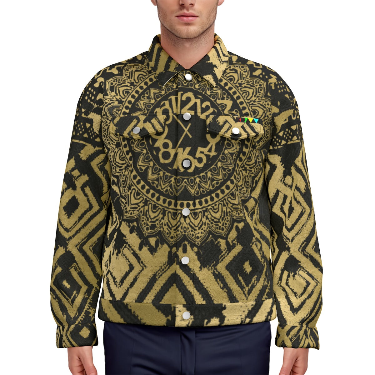 All-Over Print Unisex Lapel Jacket | 245GSM Cotton
