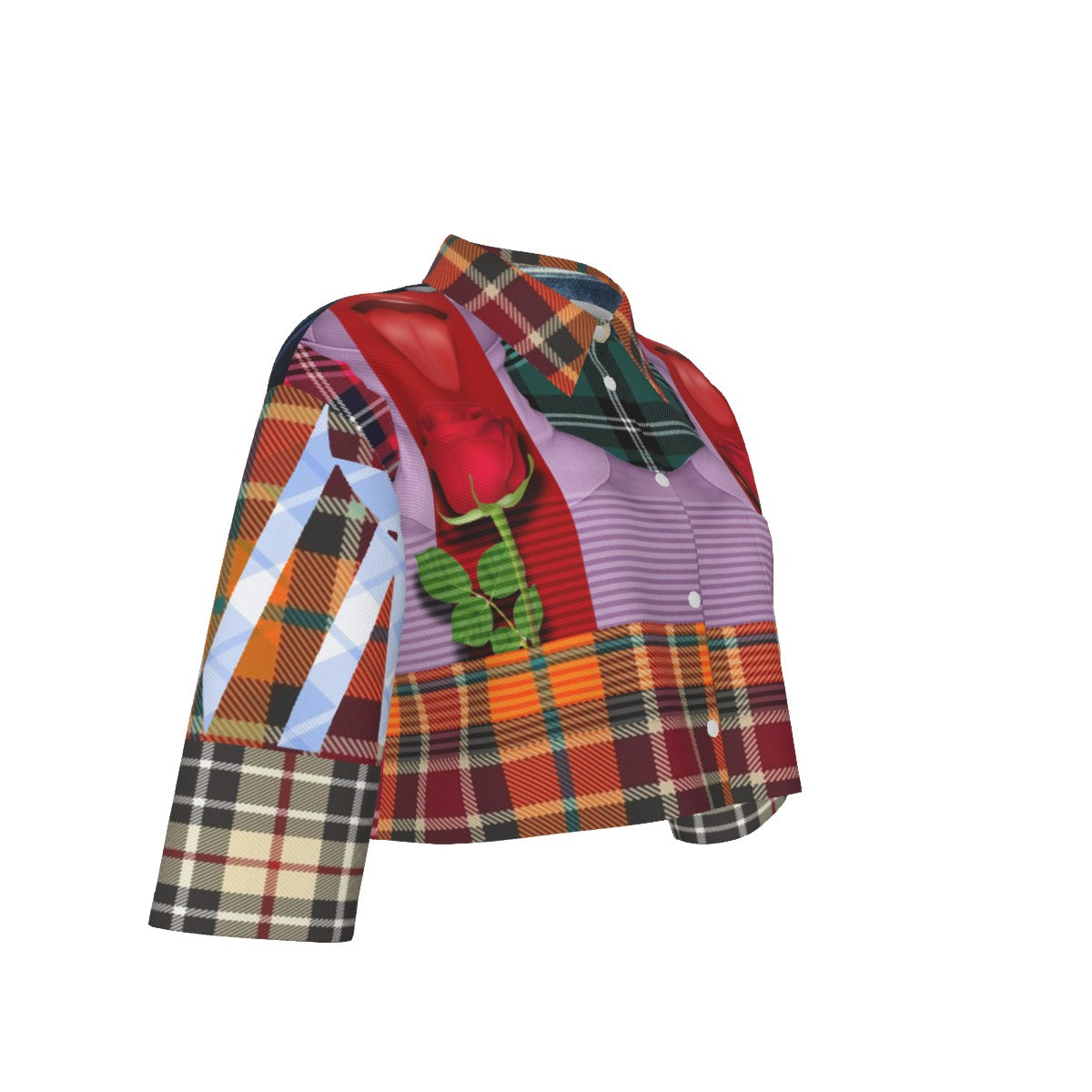 All-Over Print Women's Cropped Jacket | 245GSM Cotton