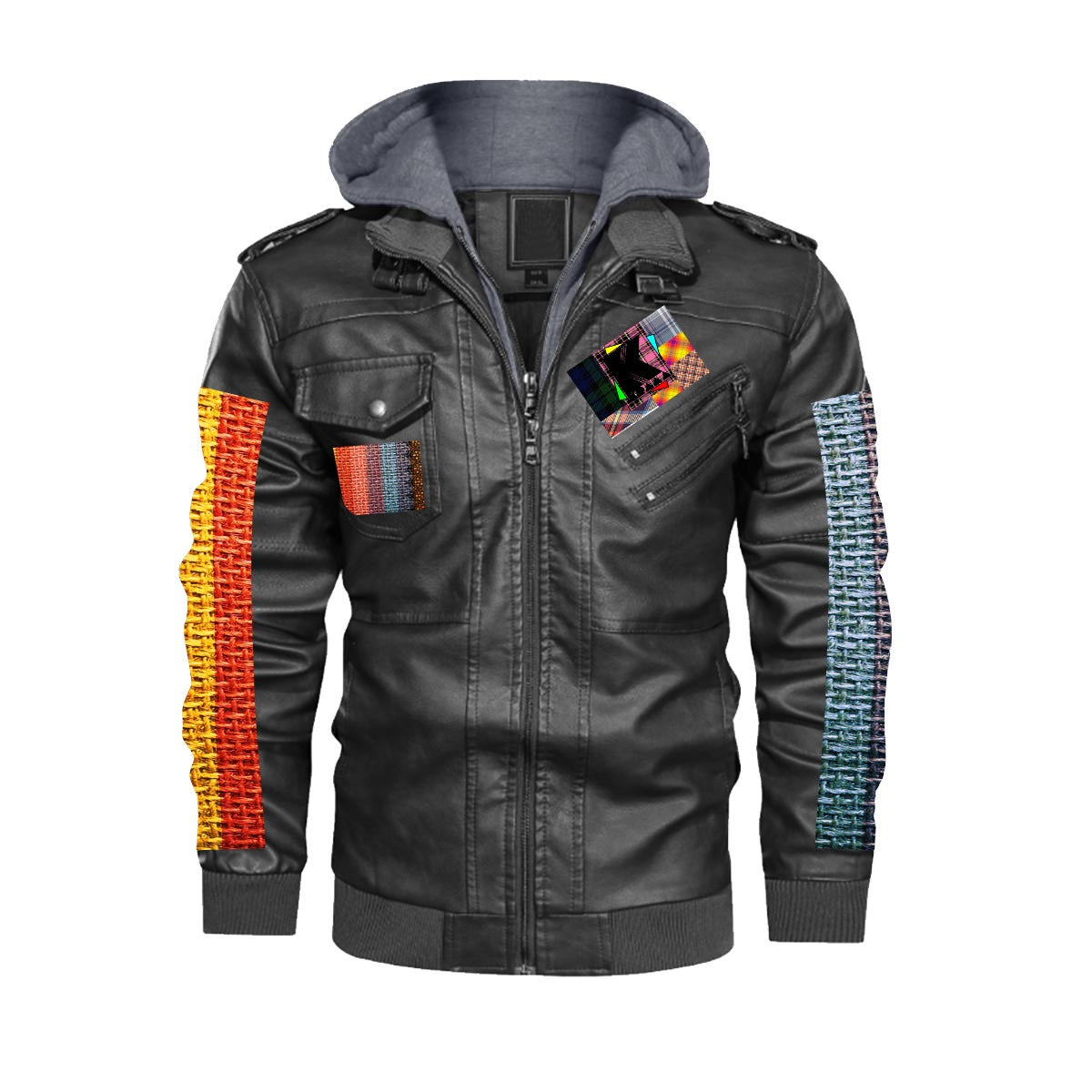 Men's Zip Leather Jacket |DTF