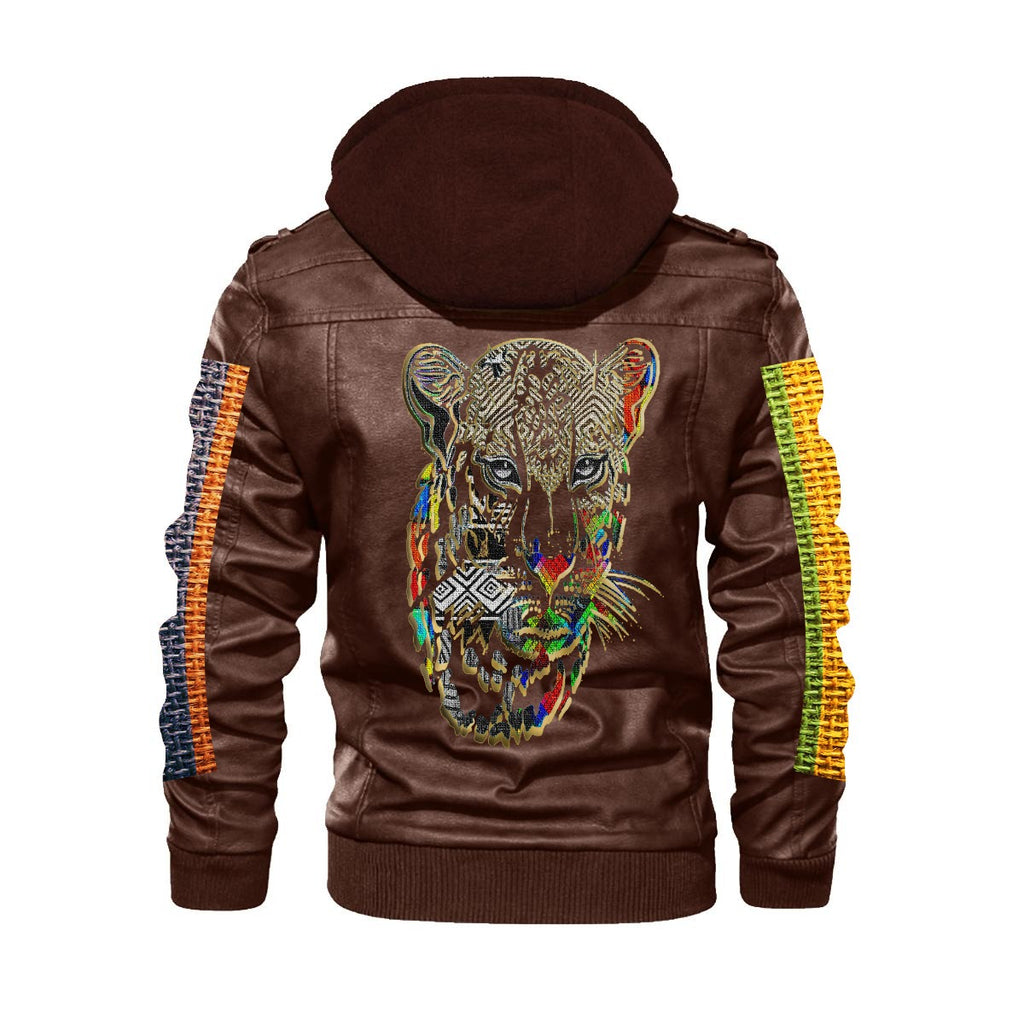 Men's Zip Leather Jacket |DTF