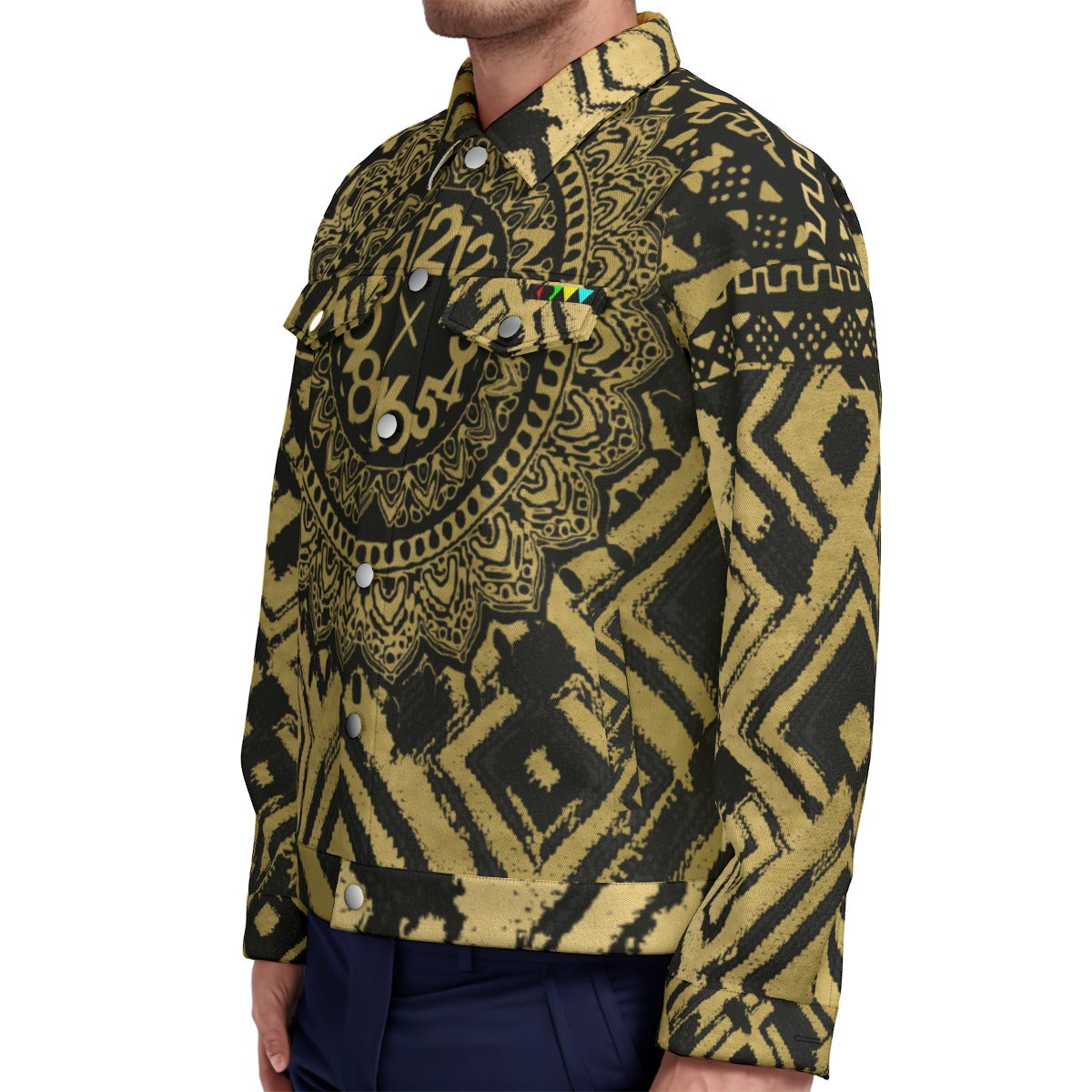 All-Over Print Unisex Lapel Jacket | 245GSM Cotton