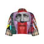 All-Over Print Women's Cropped Jacket | 245GSM Cotton