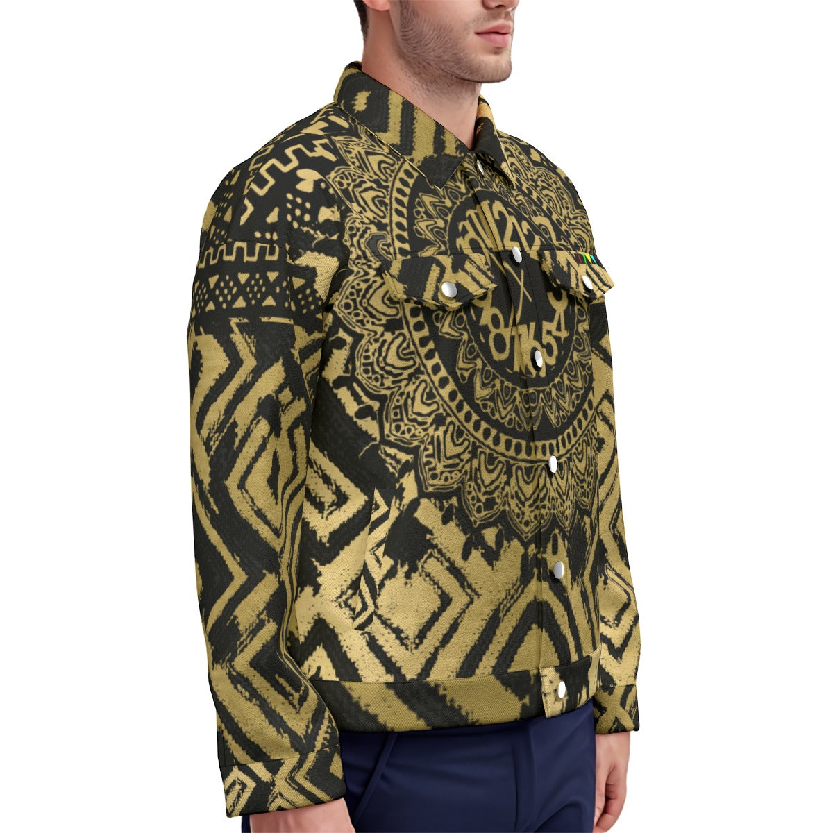 All-Over Print Unisex Lapel Jacket | 245GSM Cotton