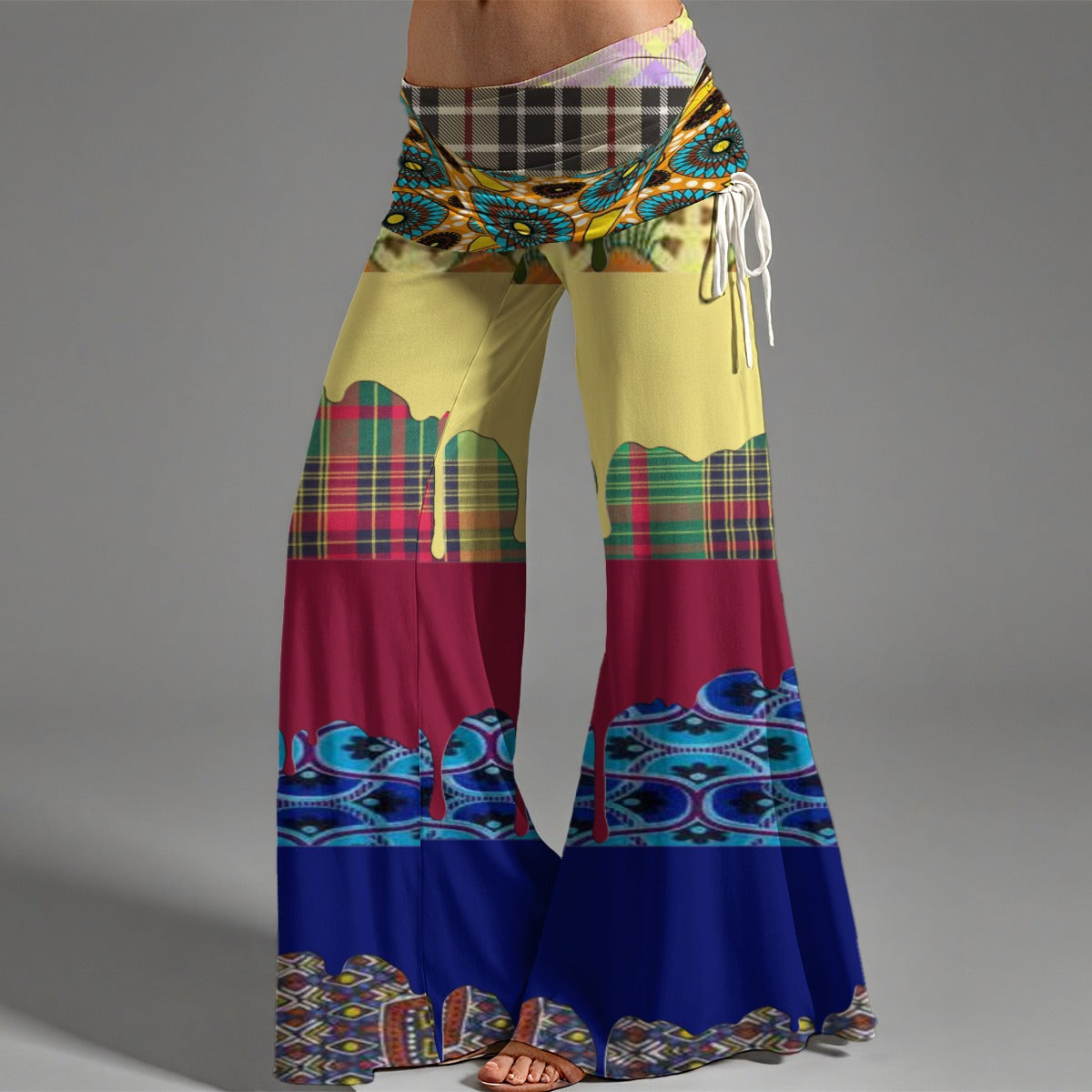 All-Over Print Women's High Waist Wide Leg Pants
