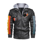 Men's Zip Leather Jacket |DTF