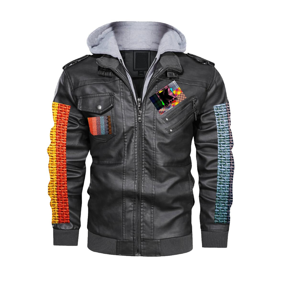 Men's Zip Leather Jacket |DTF
