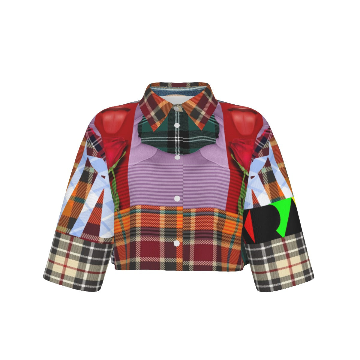 All-Over Print Women's Cropped Jacket | 245GSM Cotton