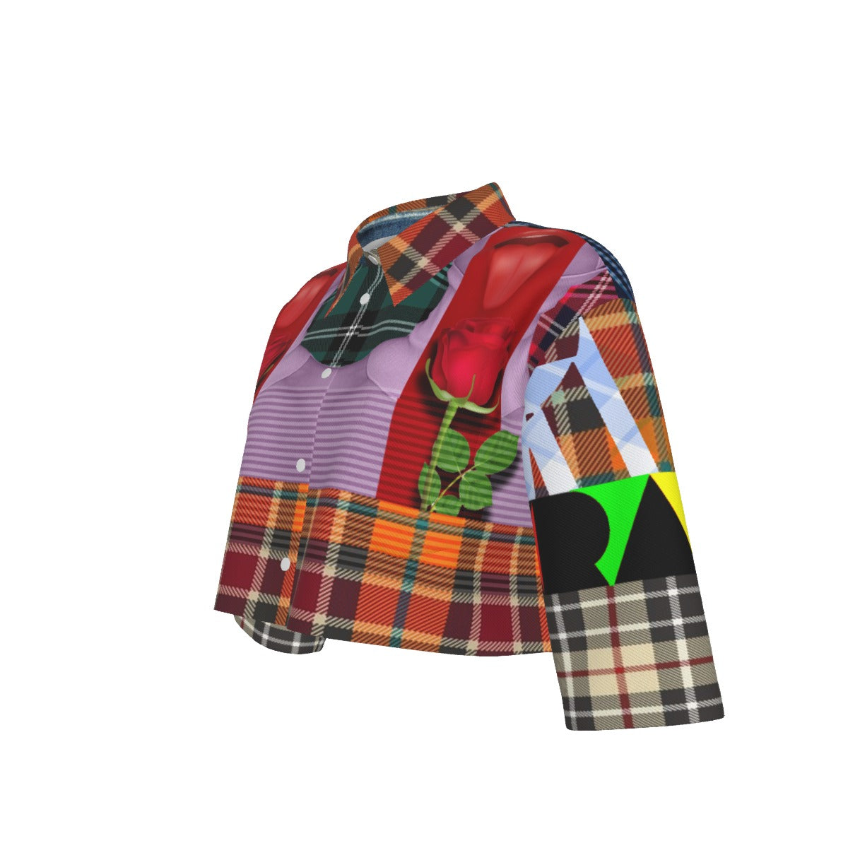 All-Over Print Women's Cropped Jacket | 245GSM Cotton