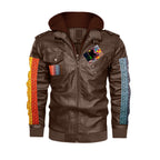 Men's Zip Leather Jacket |DTF