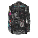 All-Over Print Men's Casual Flat Lapel Collar Blazer | 245GSM Cotton