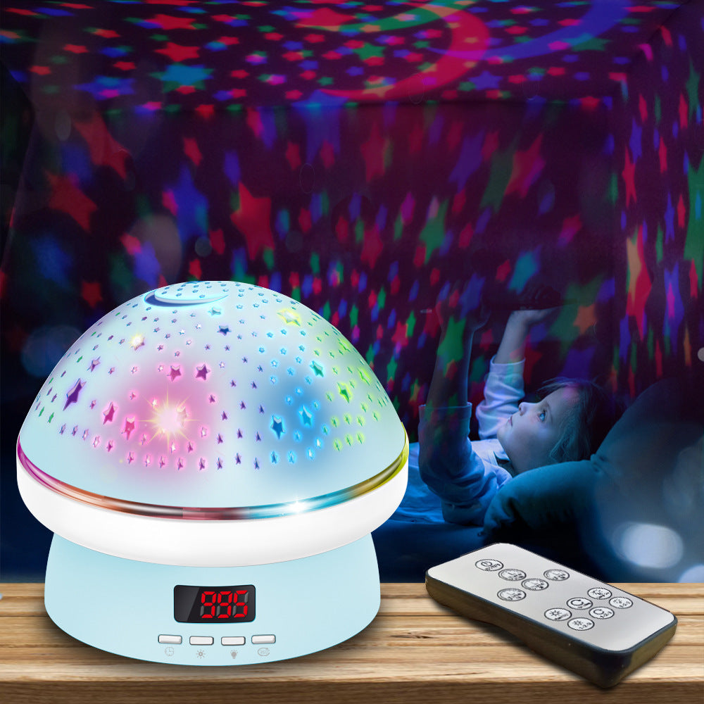Mushroom Galaxy Projector Lamp – LED Starry Sky Ambient Room Light