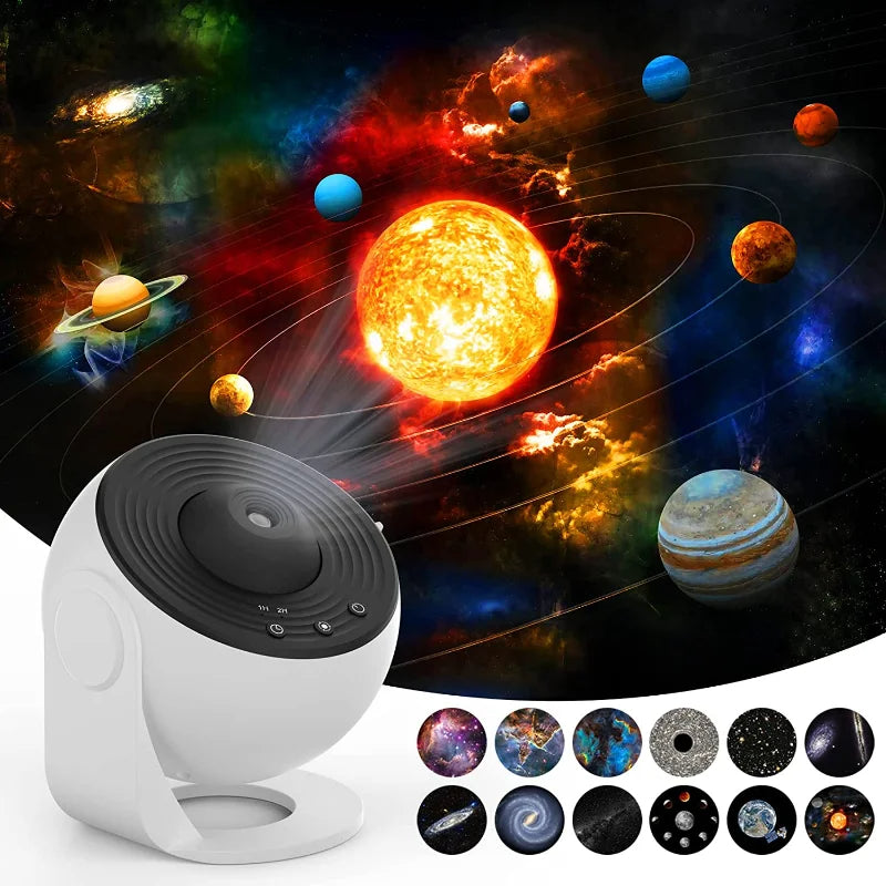 Projecteur Planétarium LED HD 12-en-1 avec Films Galaxie – Décoration Ambiance & Cadeau