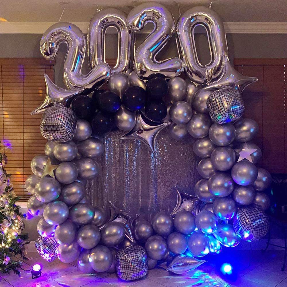 Silver Luxury Balloon Arch Kit – Birthday Party Event Decoration Set