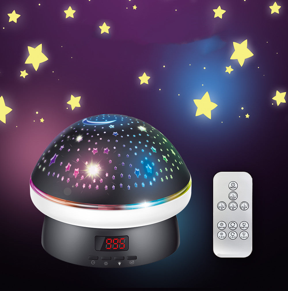 Mushroom Galaxy Projector Lamp – LED Starry Sky Ambient Room Light