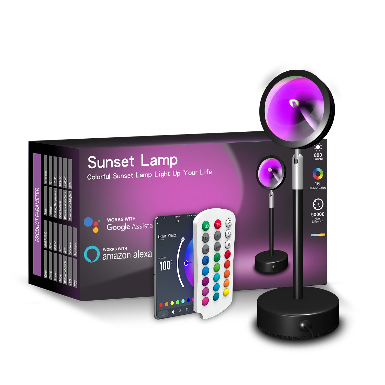 Smart RGB Ambient Lamp – Bluetooth APP LED Mood Light for Gaming & Room Decor