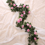 Champagne Floral Vine Garland – Elegant Fake Flower Decoration for Wedding & Party Decor