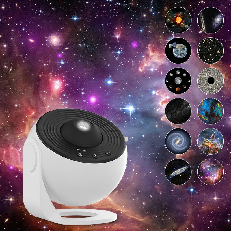 12-in-1 HD LED Planetarium Projector with Galaxy Films - Ambient Decor & Gift