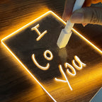 LED Message Board Lamp – USB Aesthetic Night Light with Writing Pen