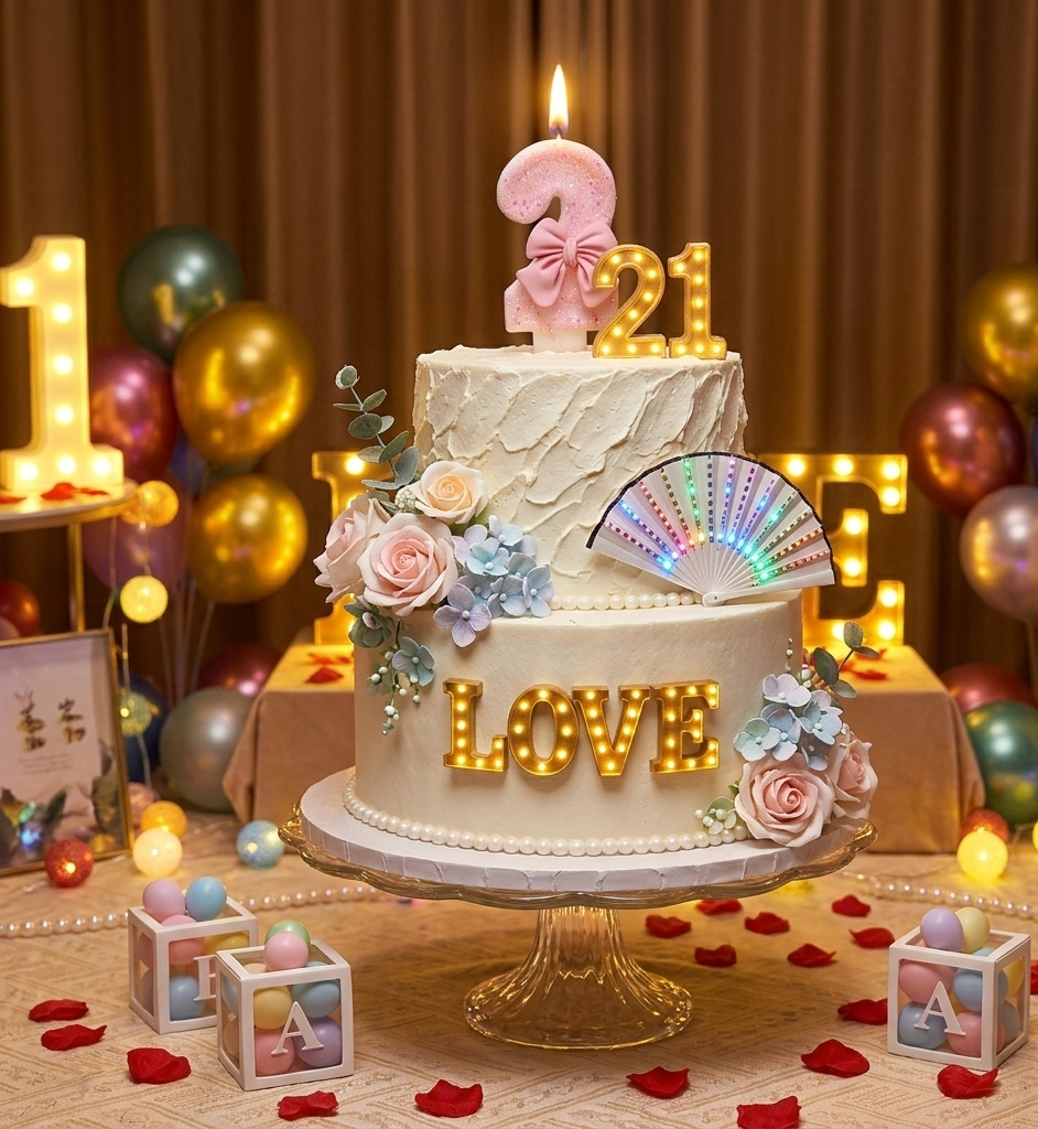 Cute Pink Bow 3D Number Cake Candles