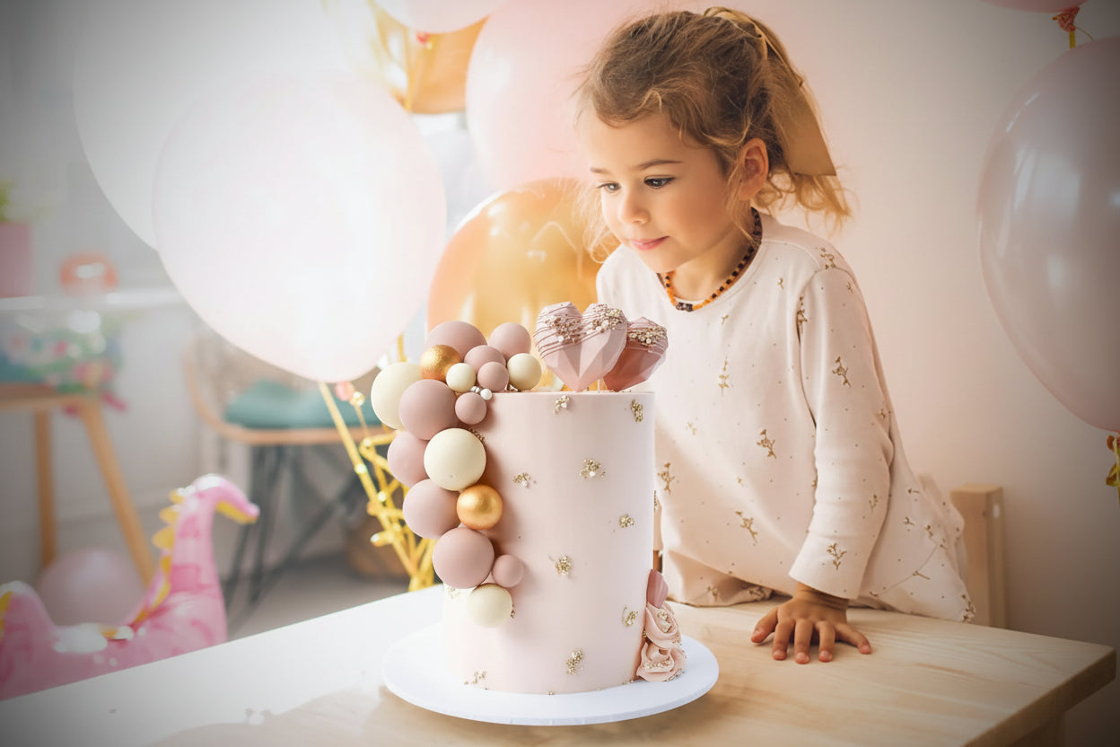 Boho Ball Cake Topper – Set of 30 – Birthday & Baby Shower Cake Decoration