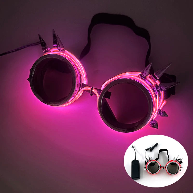 Lunettes LED Cyberpunk, Accessoire Lumineux pour Fêtes, Rave, Festivals & Soirée
