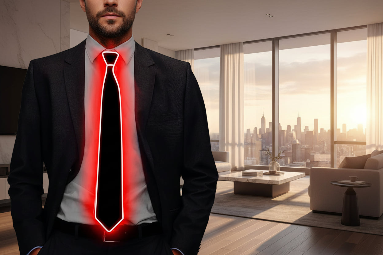 Cravate Lumineuse – Style LED Festif