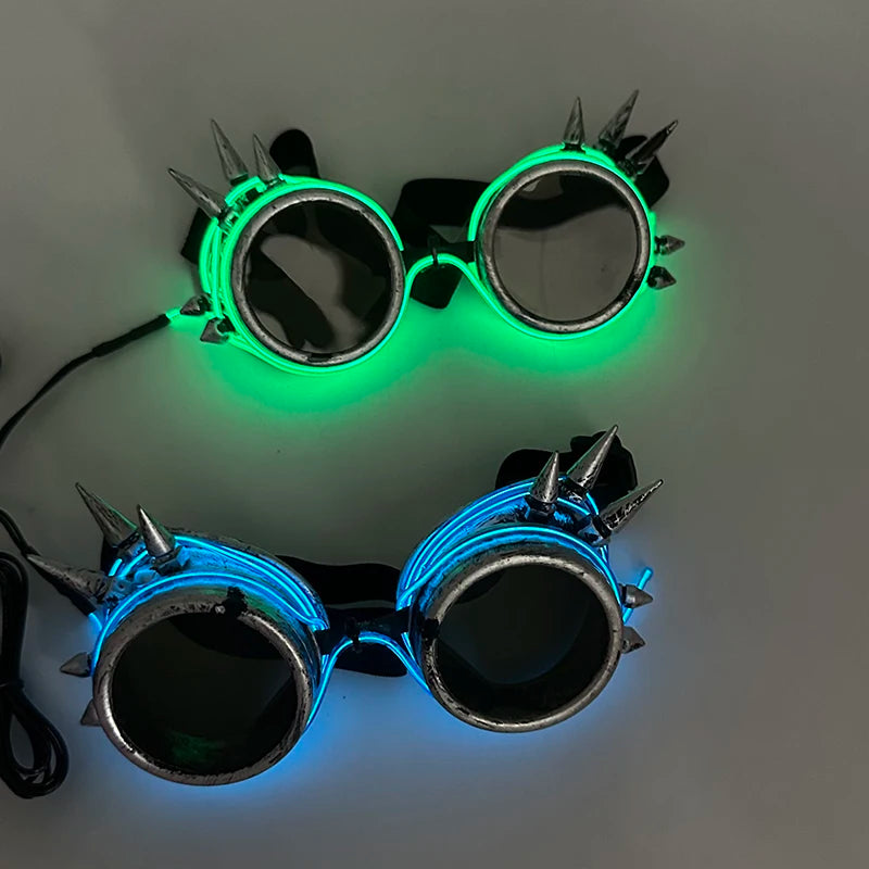Lunettes LED Cyberpunk, Accessoire Lumineux pour Fêtes, Rave, Festivals & Soirée