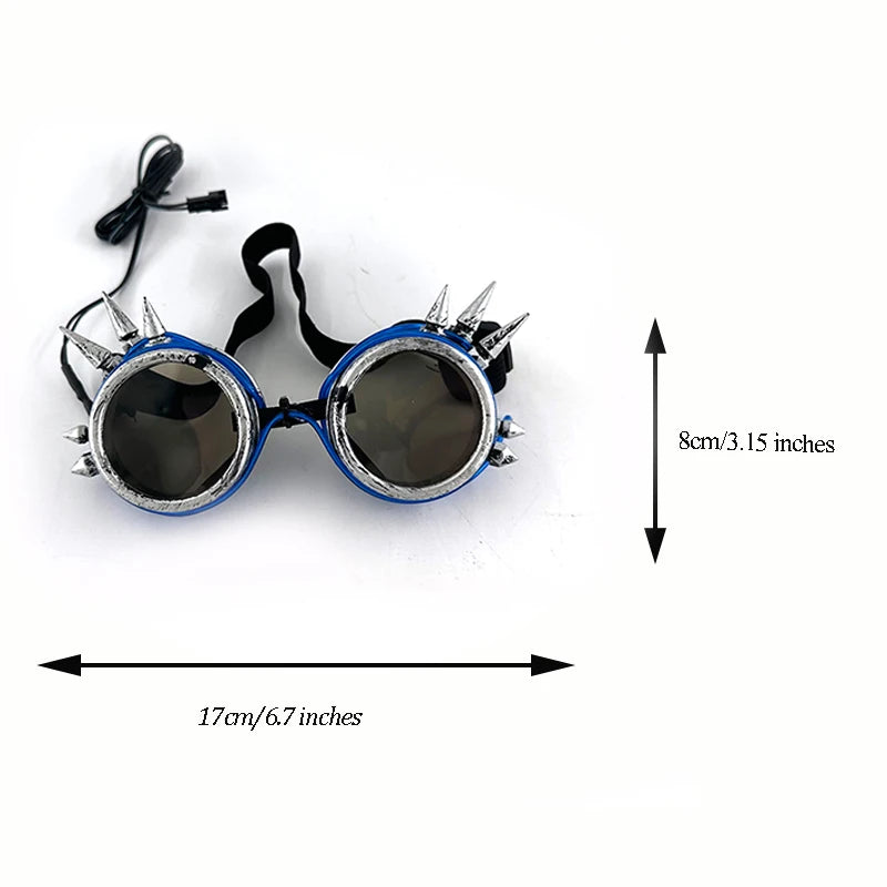 Lunettes LED Cyberpunk, Accessoire Lumineux pour Fêtes, Rave, Festivals & Soirée