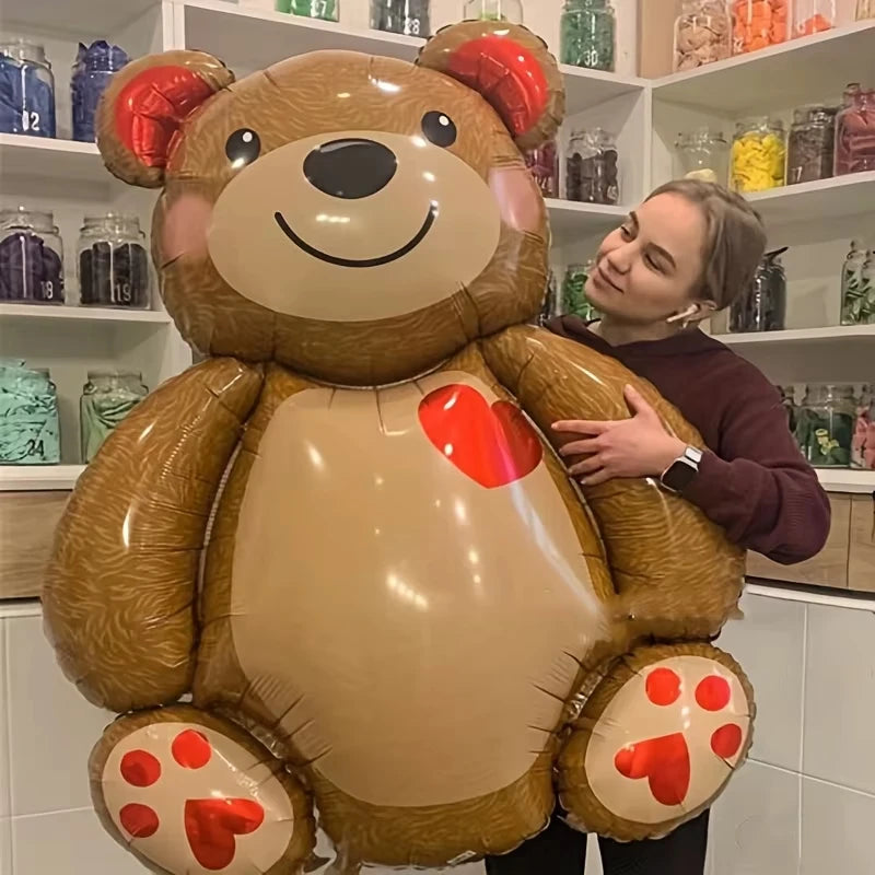 Large Bear Balloon – Décoration Géante en Aluminium (Anniversaire &amp; Événement)