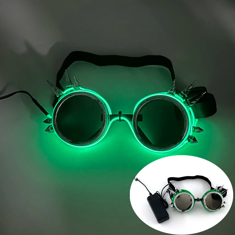 Lunettes LED Cyberpunk, Accessoire Lumineux pour Fêtes, Rave, Festivals & Soirée