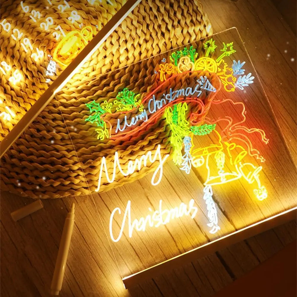 LED Note Board With Night Light – Acrylic Message Board