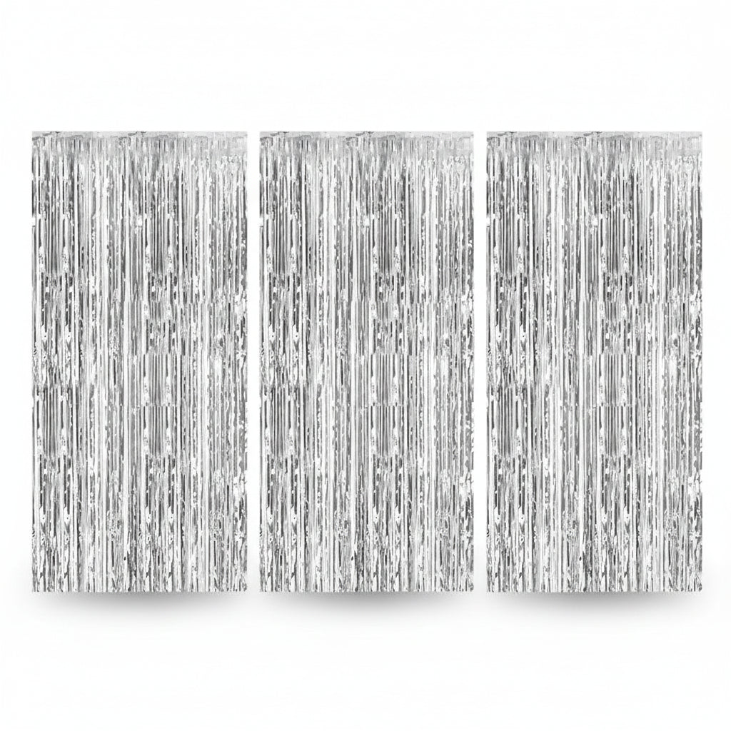 Rideaux Franges Métalliques en Aluminium – Lot de 3 – Décoration de Fond