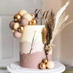 Boho Ball Cake Topper – Set of 30 – Birthday & Baby Shower Cake Decoration