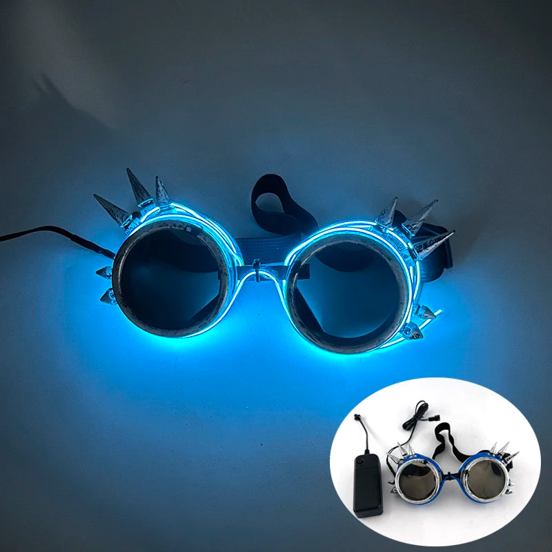 Lunettes LED Cyberpunk, Accessoire Lumineux pour Fêtes, Rave, Festivals & Soirée