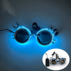 Lunettes LED Cyberpunk, Accessoire Lumineux pour Fêtes, Rave, Festivals & Soirée