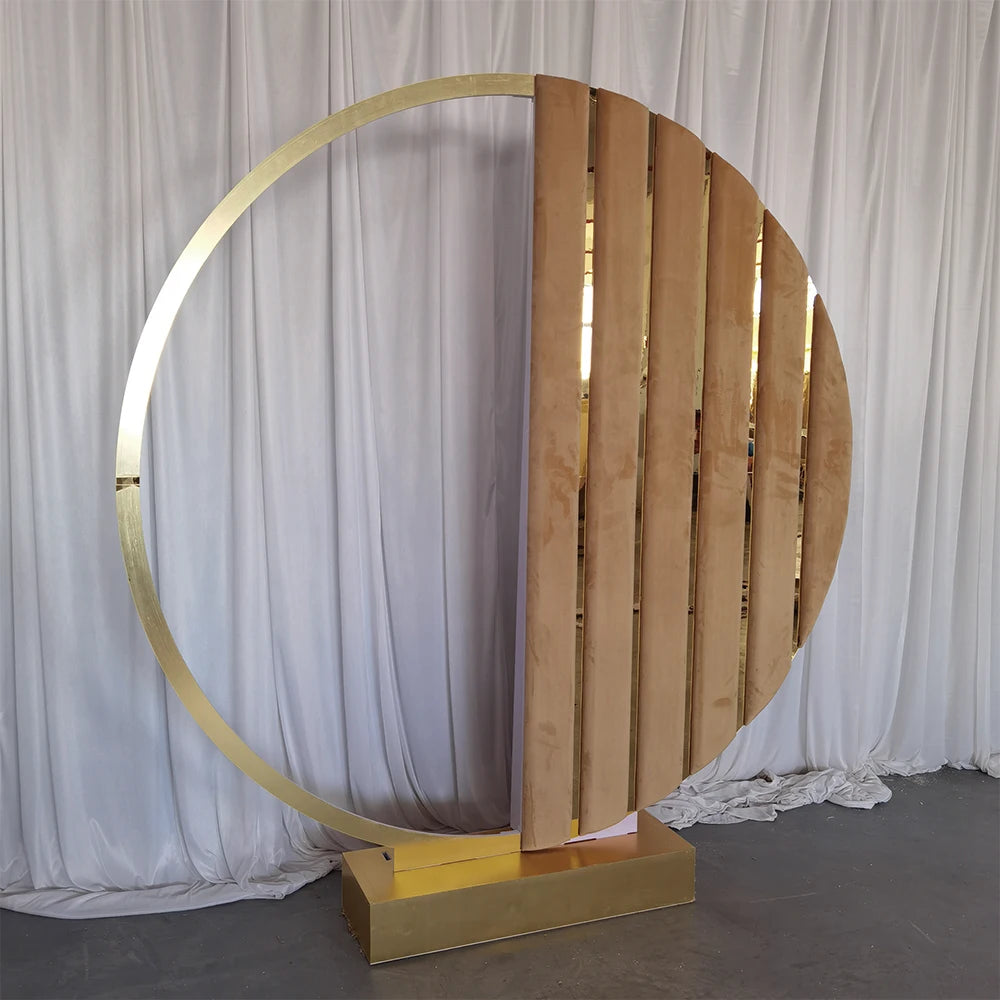 Acrylic Velvet Backdrop Arch Flowers Balloons Stand Round Balloon Backdrop Stand Flower Arch For Event