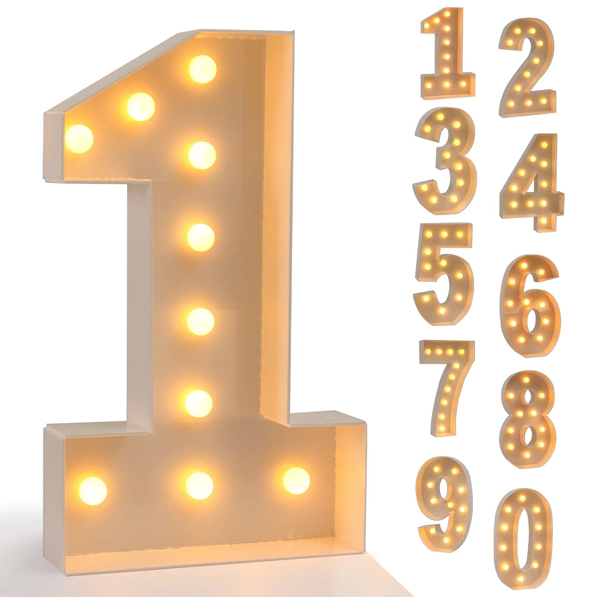 Led Light Birthday Number Ornaments 1st 18 30 50 60 Birthday Number Frame Background Birthday Wedding Party Anniversary Decor